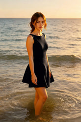 Fitted Sleeveless A-Line Work Dress