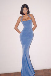 Shimmer Halter Mermaid Birthday Dress