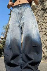 Unisex Gradient Streetwear Jeans