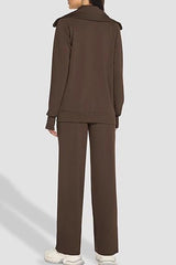 Monochrome Track Jacket Pants Activewear Set