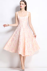 Jacquard Strapless Slip Formal Dress