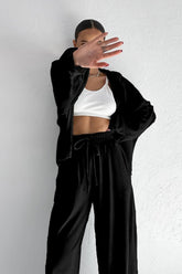 Long Sleeve Velour Track Set Activewear Set