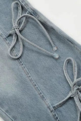 Vintage Bow Tie Baggy Denim Jeans