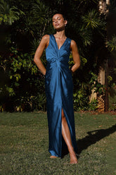 Sexy Deep V Backless Sleeveless Formal Dress