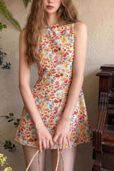 Crewneck Ruched Tank Mini Dress