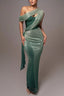 Strapless Backless Mesh Ribbon Bodycon Formal Dress