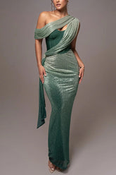 Sexy Strapless Backless Mesh Ribbon Bodycon Formal Dress