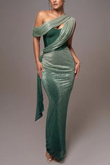 Sexy Strapless Backless Mesh Ribbon Bodycon Formal Dress