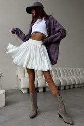 Ruffle Panel Y2K Mini Skirt