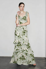 Elegant Ruffle Floral Dress