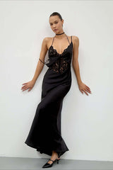 Sexy Hollow Out High Waist Lace Dress