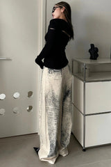 Vintage Straight Tie Dye Jeans