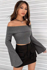 Chic Slim Fit Off Shoulder Sweater