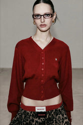 Vintage Embroidered Knit Cardigan