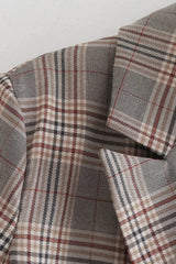Plaid Short Casual Blazer