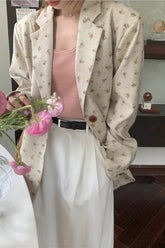 Floral Vintage Long Blazer
