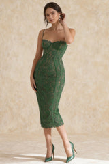 Joelle Forest Lace Midi Dress