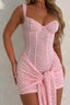 Corset Waist Tie Lace Dress