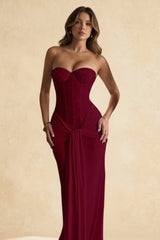 Sexy Strapless Backless Ribbon Elegant Formal Dress