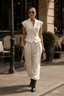 Cinched Sleeveless Vest High Waist Wide Leg Work Set