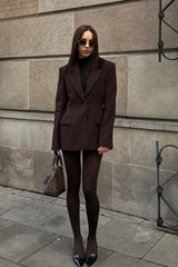 Elegant Chic Shrug Pocket Blazer