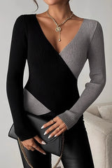 Color Block Striped Sweater