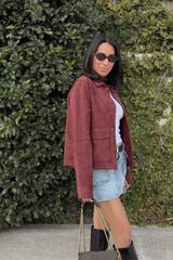 Vintage Suede Pocket Jacket