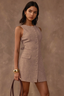 Elegant White Jacquard Lace Work Dress