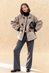 Cashmere Metal Snap Cardigan Coat