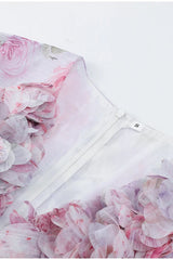 Puff Sleeve Mini Floral Dress