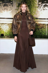 Vintage O-neck Zipper Loose Fashion Lantern Long Pocket Short Coat