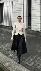 Half Zip Graceful Fuzzy Sweater