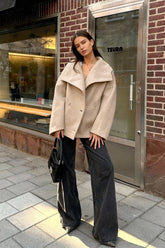 Thick Wool Blend Commuter Coat