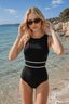 Black Open Back One Piece