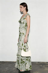 Elegant Ruffle Floral Dress