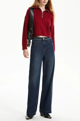 Short Cable Knit Pullover Sweater