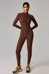 Slim Fleece Lined Thermal Running Outdoor Jumpsuit