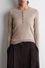 Henley Neck Slim Fit Long Sleeve Top