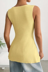 Casual Sleeveless Knit Sweater