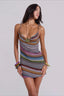 Sexy Striped Backless Cami Mini Dress