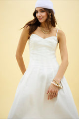 Strapless Corset Midi Work Dress