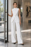 Drape Sleeveless Shirt Elegant Two Piece Work Set