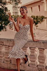 Polka Dot Shirred Slip Birthday Dress