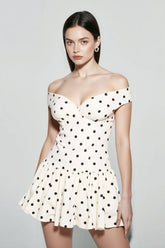 Off-Shoulder Peplum Mini Dress