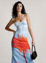 Floral Print Cami Slim Vacation Dress