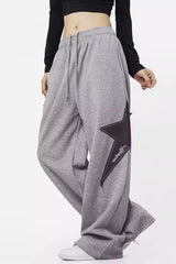 Loose Straight Wide Leg Athletic Casual Pants