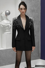 Heavy Beaded Statement Design Blazer