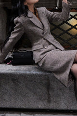 Vintage Office Blazer Two Piece Set