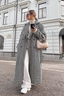 Houndstooth Long Chic Mature Overcoat