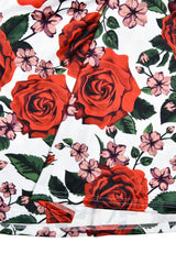 Floral Print Backless Maxi Dress